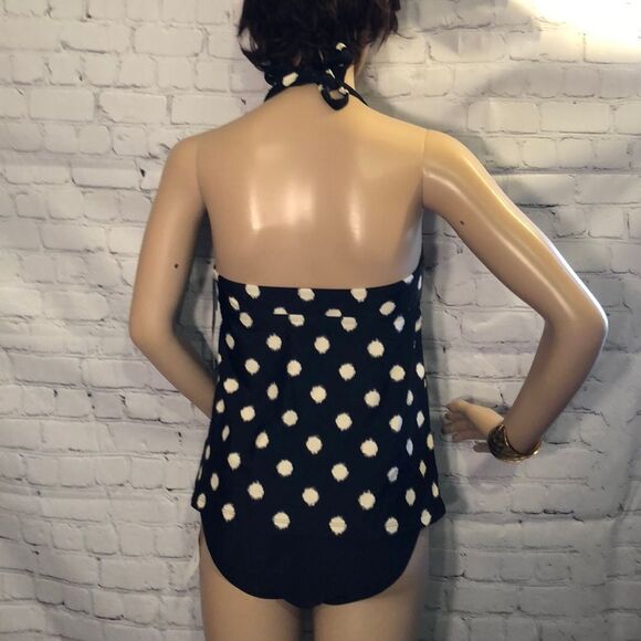 Mossimo Black Polka Dot Padded Tankini Top New With Tags Medium - Picture 8 of 10
